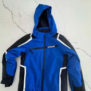 Spyder Royal Blue and Black Hooded Jacket